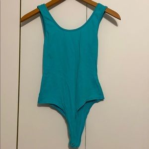 Teal tank bodysuit